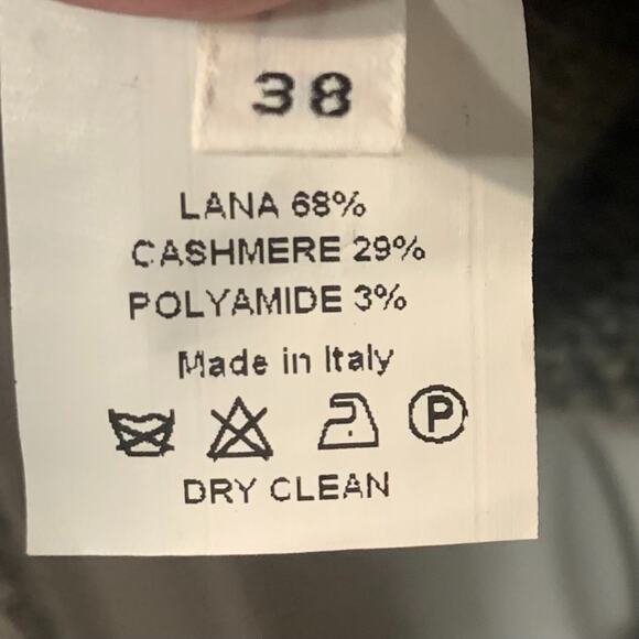 Amina Rubinacci Women's Wool Cashmere Sweater Blazer Size 38 0 2 Gray Flaws Cozy - Picture 9 of 9